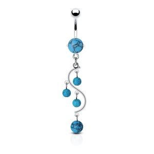Rosalind Vine Turquoise Navel Ring